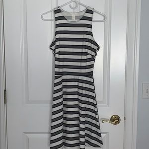 Black and white stripe dress